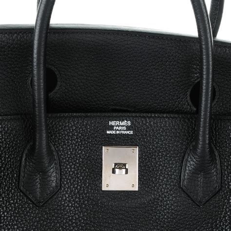 HERMES Taurillon Clemence Birkin 40 Black 